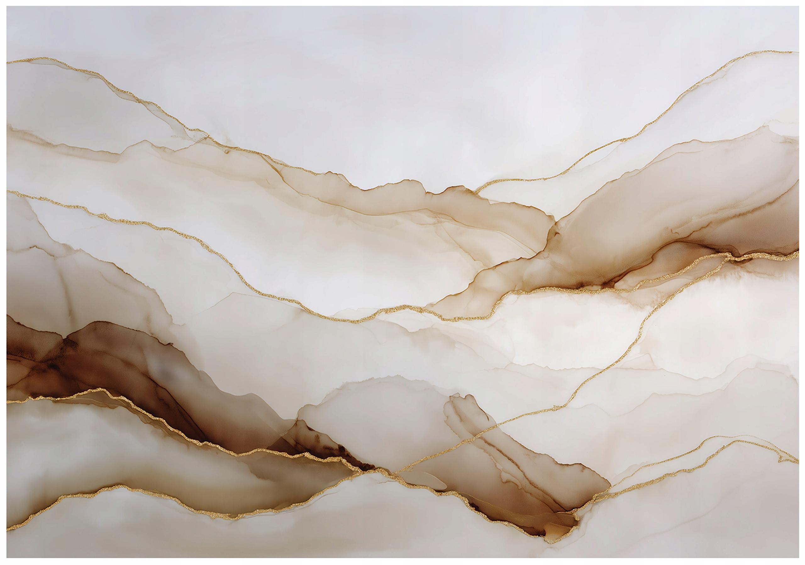 FOTOTAPETE Marmor Abstrakt Beige 300x210 cm - Multicolor, Papier (300/210cm) - Wallarena