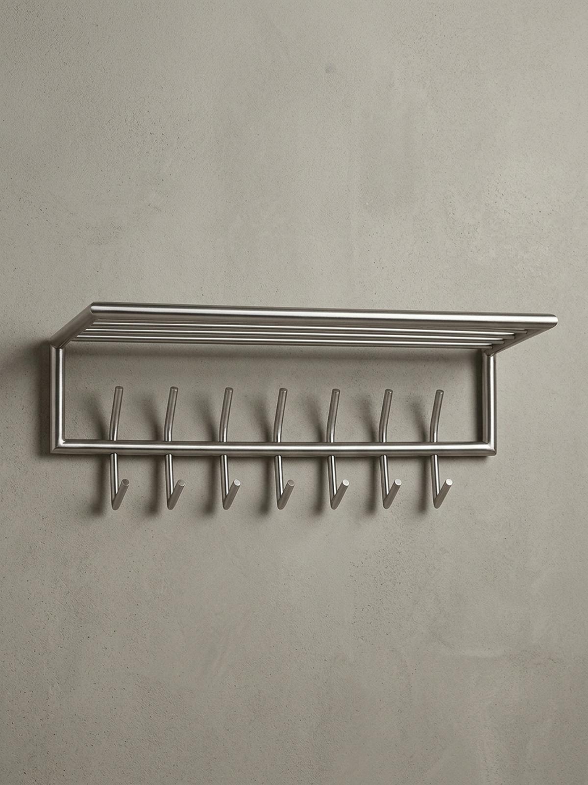 WANDGARDEROBE Metall Silber Modern mit Aufbewahrungsmöglichkeiten - Silberfarben, Metall (75/29/30cm) - KADIMA DESIGN