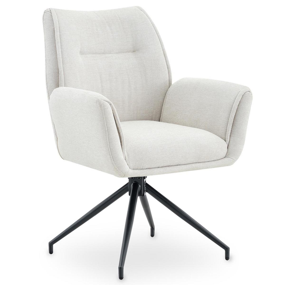 ESSZIMMERSTÜHLE LIRA 2er-Set cremeweiß - Creme, Textil (65/88/64cm) - IDIMEX