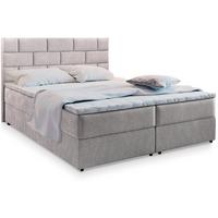 BOXBETT KERLO 180x200 cm mit Matratze und Topper - Beige - Beige, Holz (180/200cm) - MASSENO