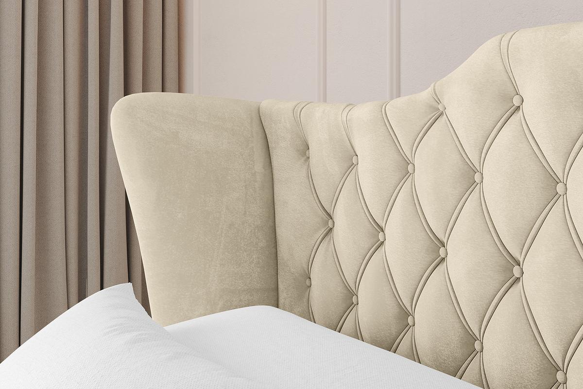 POLSTERBETT mit Bettkasten, Fußteil und Lattenrost, Boxbett ohne Matratze - MODY-Z 120x200 Beige - Ecru, Holzwerkstoff/Textil (120/200cm) - ALTDECOR
