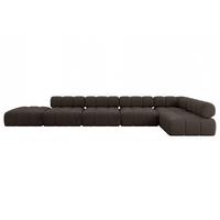 ECKSOFA modulares Sofa Favio-L3 - 475x190x70 cm Braun Velours - Braun, Holzwerkstoff/Textil (475/190cm) - ALTDECOR