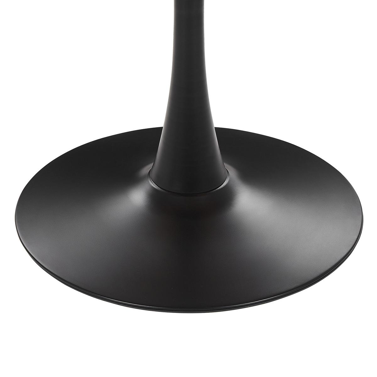 ESSTISCH 90/90/74 cm Dunkelbraun, Schwarz Rund Boca - Dunkelbraun, Holzwerkstoff (90/90/74cm) - Beliani