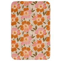 BADEMATTE Blumen - Motiv - Retro 60x90 cm - Multicolor, Textil (60/90cm) - OnlyWow