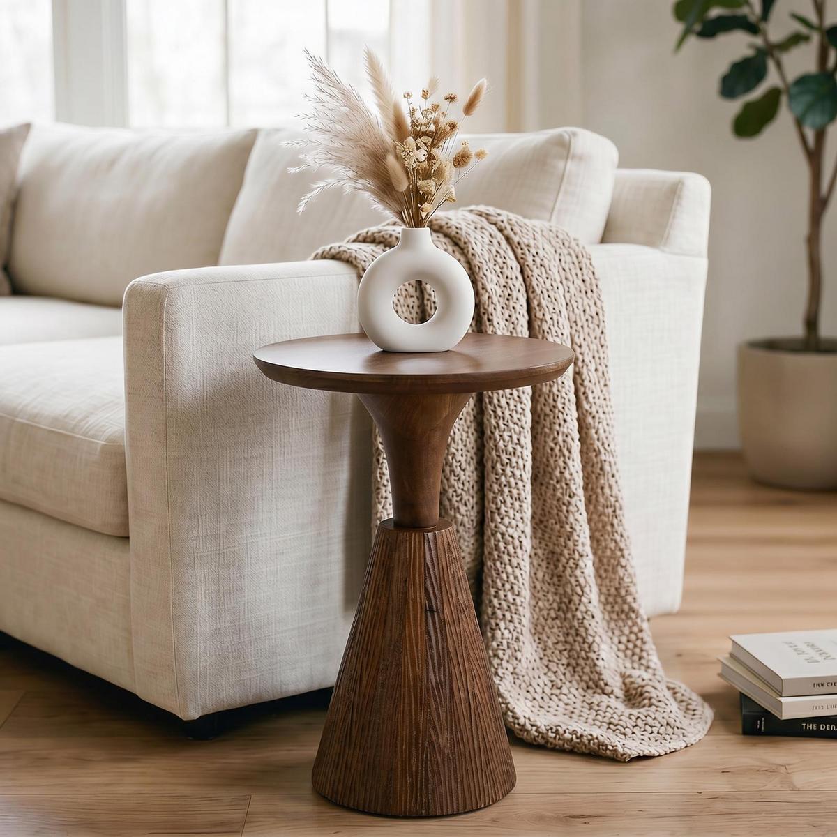 BEISTELLTISCH BHIMA braun - Braun, Holz (40/40/56cm) - IDIMEX