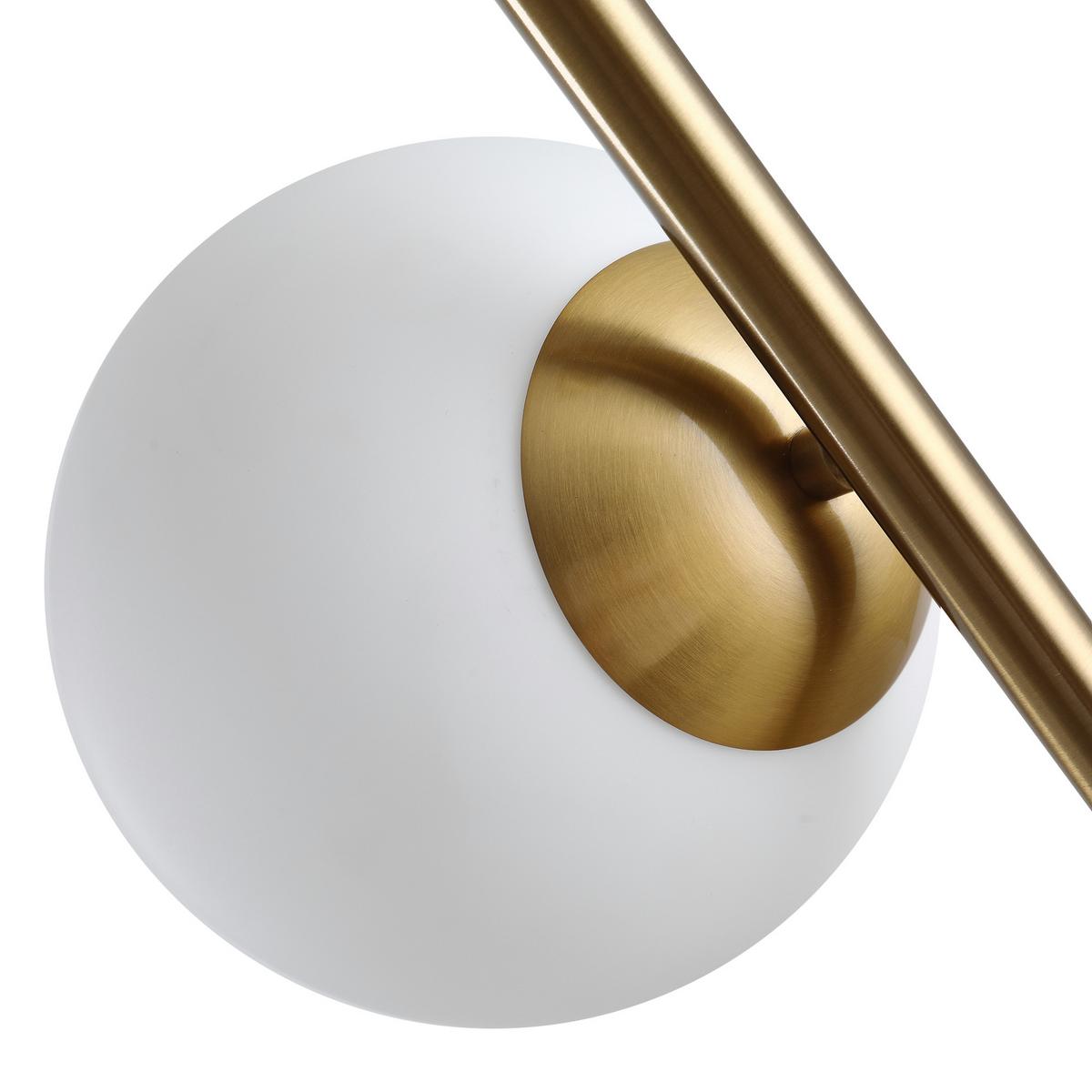 STEHLAMPE Stehleuchte Standleuchte 2-teiliger Glas-Lampenschirm Golden+Weiß - Weiß, Metall (39/28/165cm) - HOMCOM