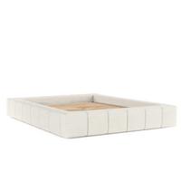 POLSTERBETT Kea mit Stauraum 200/200 cm Creme im Modesto Stoff - Creme/Schwarz, Holz/Holzwerkstoff (200/200cm) - AltaBeds