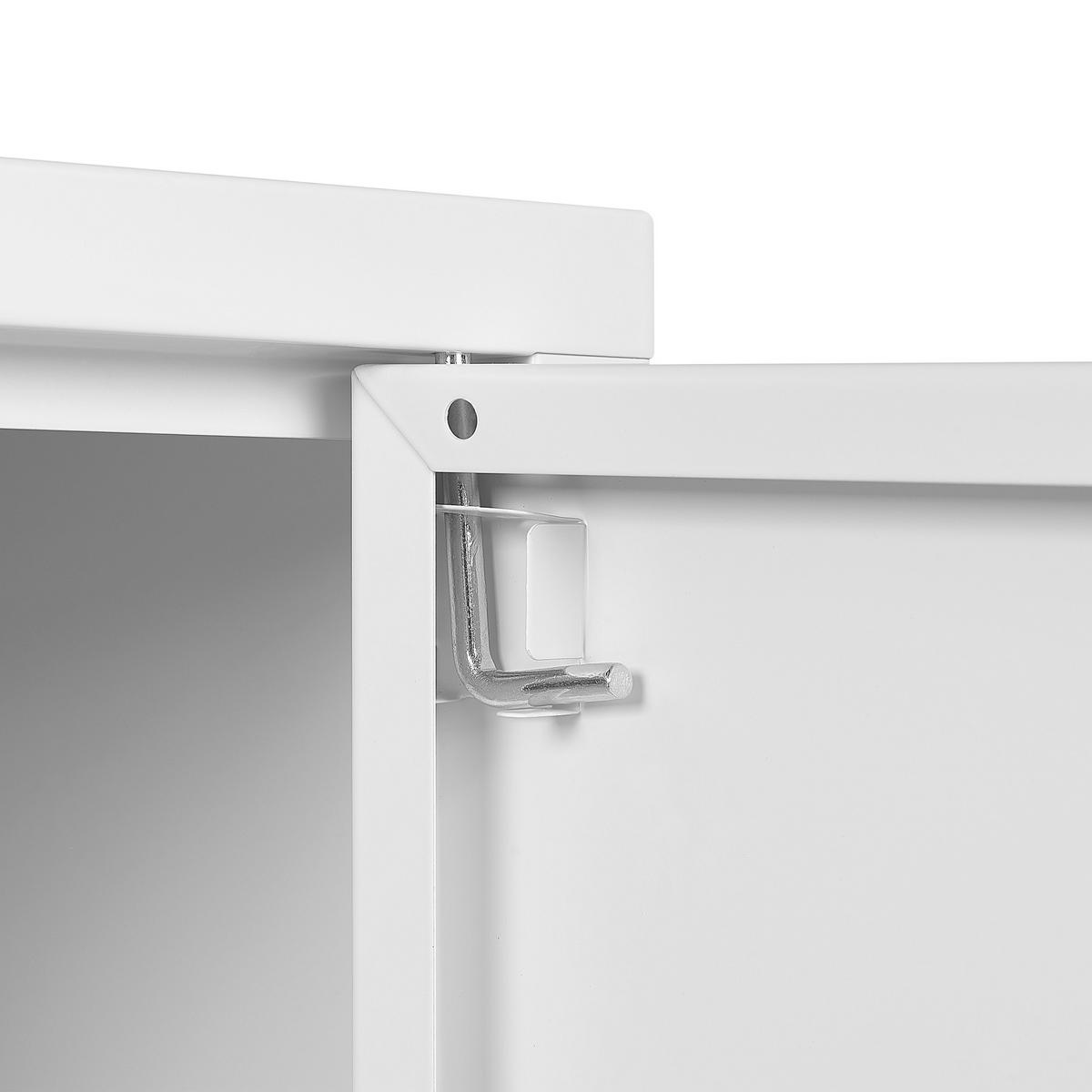 BÜROSCHRANK Weiß Uria - Weiß, Metall (100/65/40cm) - Beliani