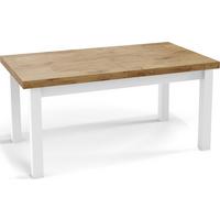ESSTISCH Avena rechteckig ausziehbar, Lancelot Eiche 120/80/78 - Eichefarben/Weiß, Holz/Holzwerkstoff (80/160/78cm) - WFL GROUP