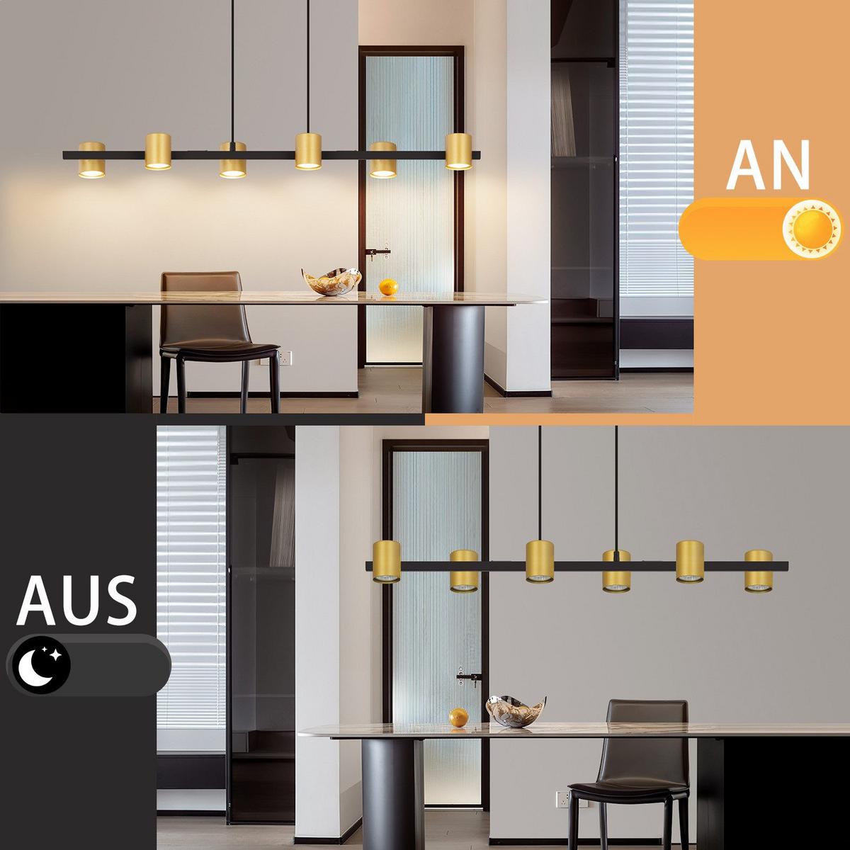 LED HÄNGELEUCHTE FRANZISKa II 85/12/155 cm - Goldfarben, Metall (85/12/155cm) - Nettlife