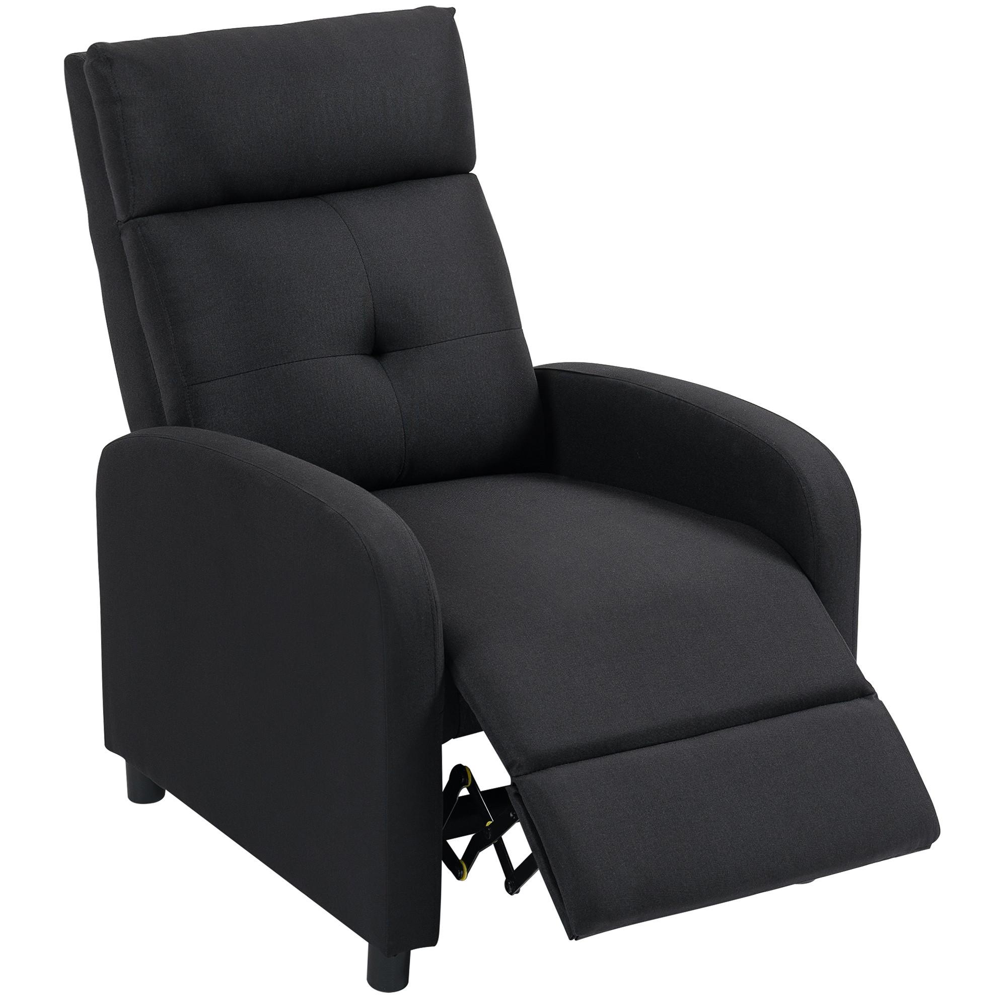 FERNSEHSESSEL Polyester Schwarz - Schwarz, Kunststoff/Textil (67/98/87cm) - HOMCOM