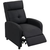 FERNSEHSESSEL Polyester Schwarz - Schwarz, Kunststoff/Textil (67/98/87cm) - HOMCOM