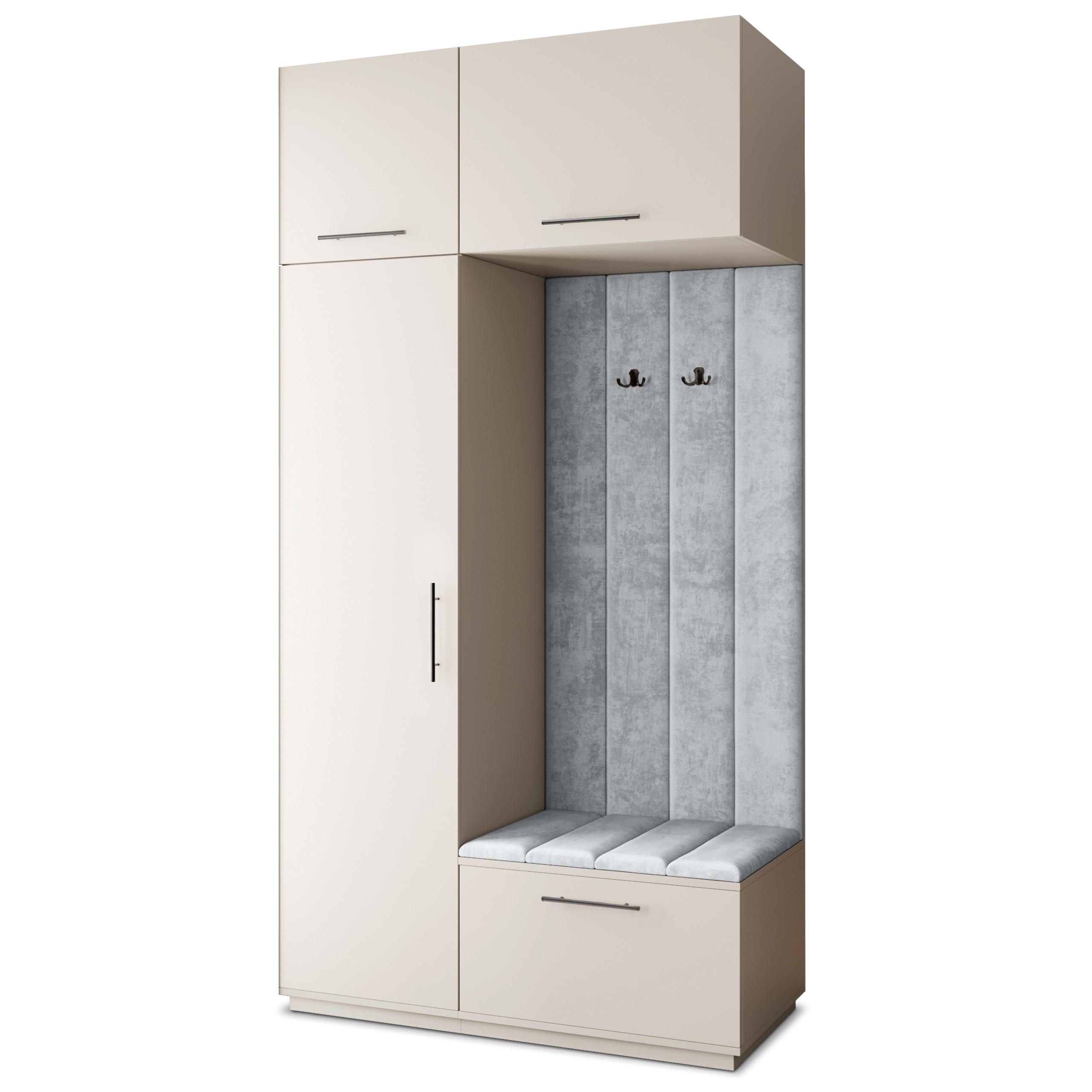 GARDEROBENSCHRANK REMA 120/240/60 cm Modern Kaschmir - Kaschmir/Hellgrau, Holzwerkstoff (120/240/60cm) - MASSENO