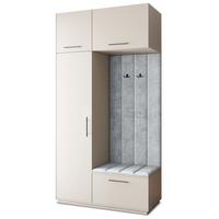 GARDEROBENSCHRANK REMA 120/240/60 cm Modern Kaschmir - Kaschmir/Hellgrau, Holzwerkstoff (120/240/60cm) - MASSENO