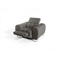 SESSEL Bastien Relax In Stoff Moly - Grau, Holzwerkstoff/Textil (125/95/97cm) - Fun Möbel