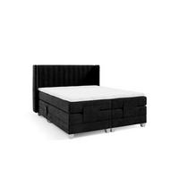 BOXSPRINGBETT Bett Elektrisch Magnus - Schwarz, Holzwerkstoff/Textil (180/200cm) - Fun Möbel
