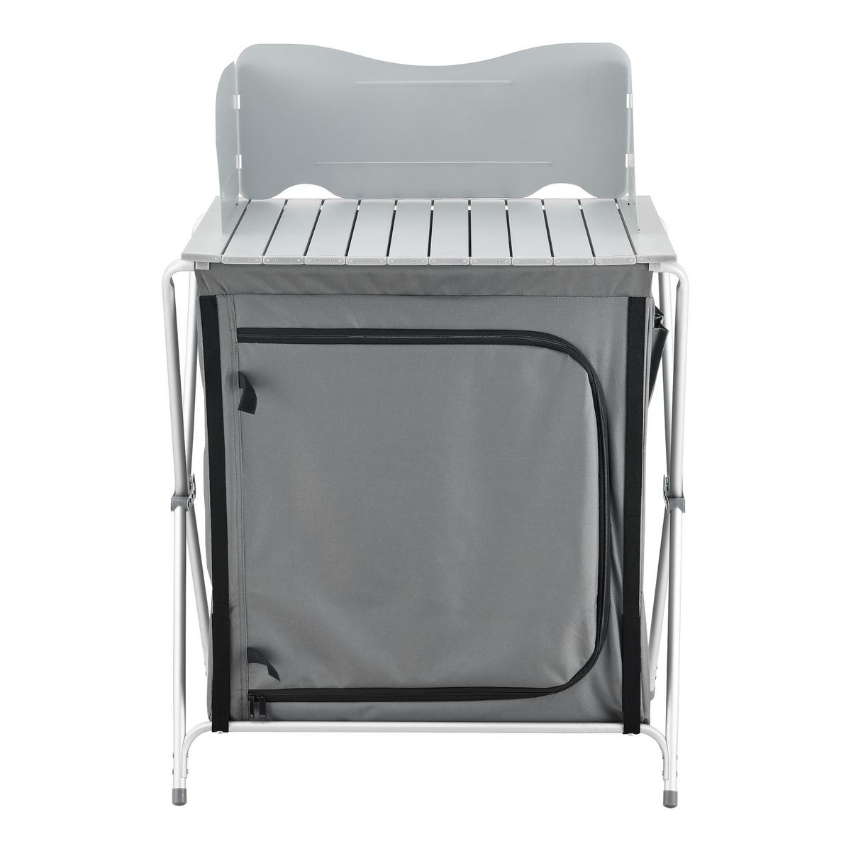 CAMPINGSCHRANK Tullinge - Grau, Textil/Metall (52/70/109.5cm) - [en.casa]