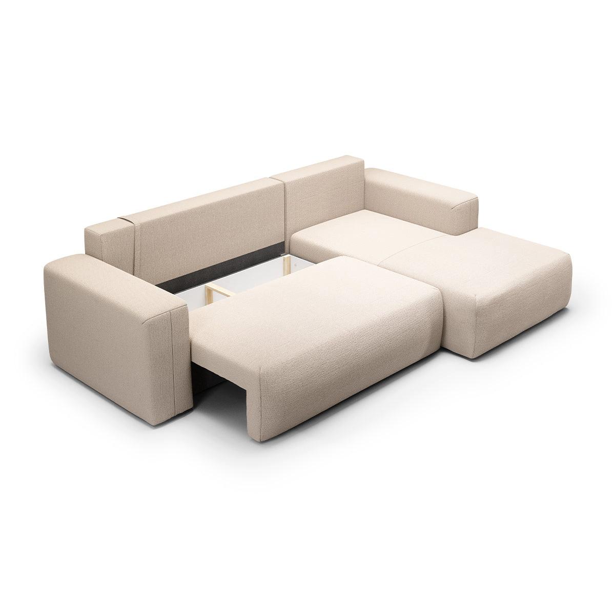 ECKSOFA Bliss 3 Sitzplätze Beige - Beige, Holz (268/163cm) - Petits-meubles