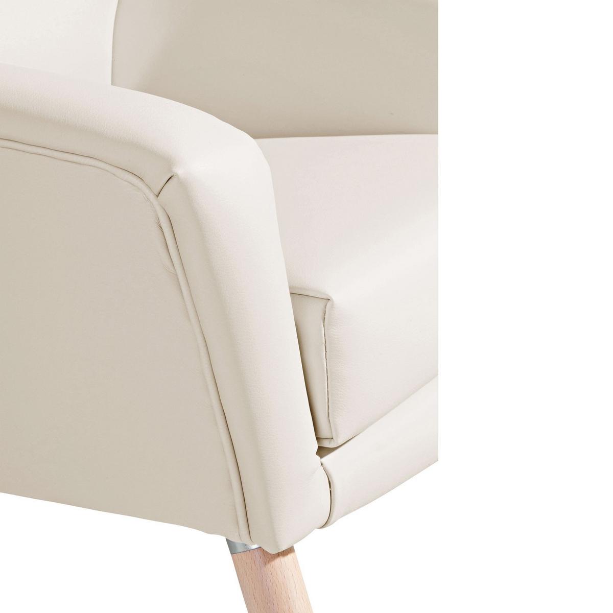 SESSEL Kachka Bezug Kunstleder Buche natur / beige - Weiß, Kunststoff (71/81/67cm) - 58aufmkessel