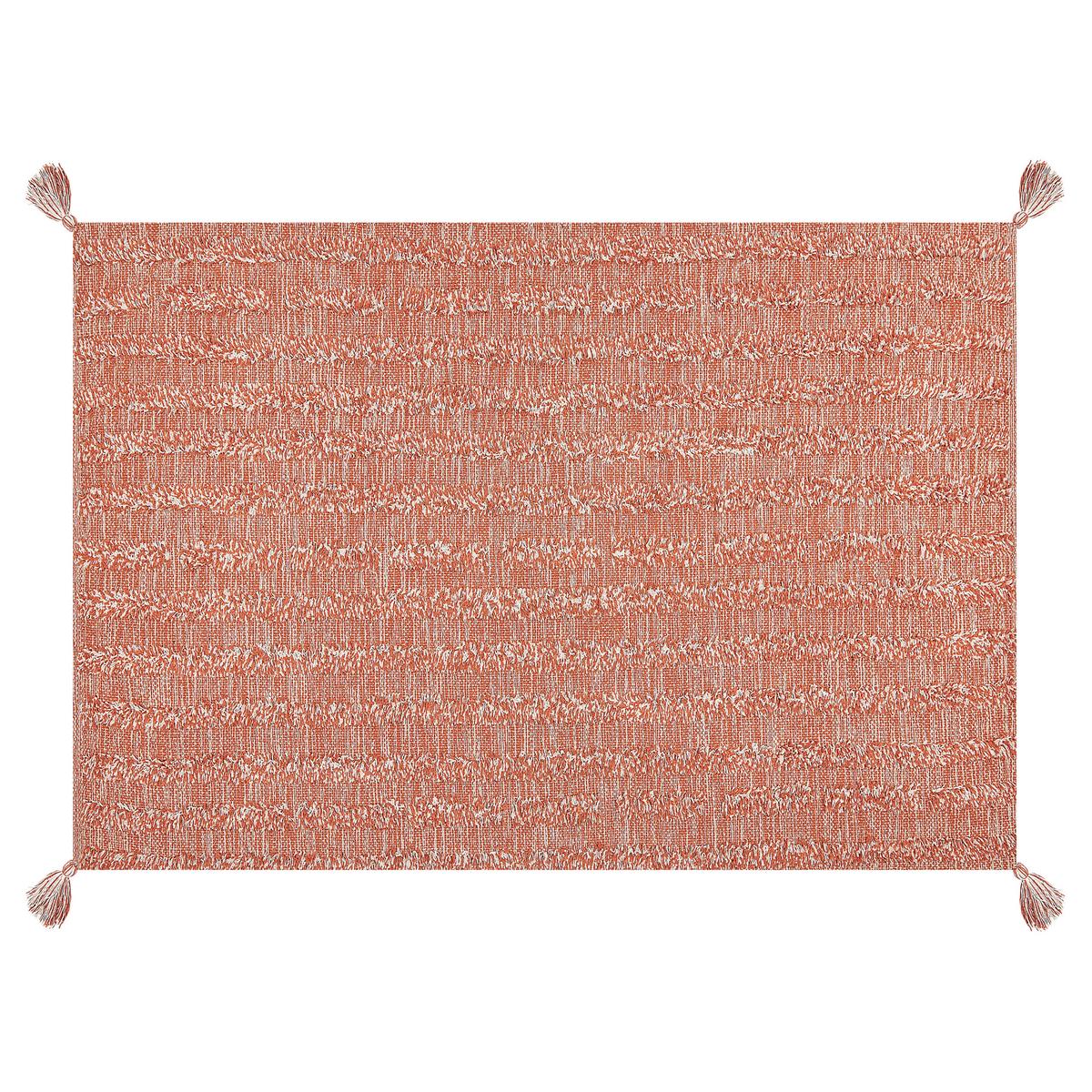 KURZFLOR-TEPPICH Mugla 200/140 cm - Orange, Textil (140/200cm) - Beliani