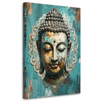 LEINWANDBILD Zen und Orientalisch 40x60cm - Türkis, Textil (40/60cm) - Feeby