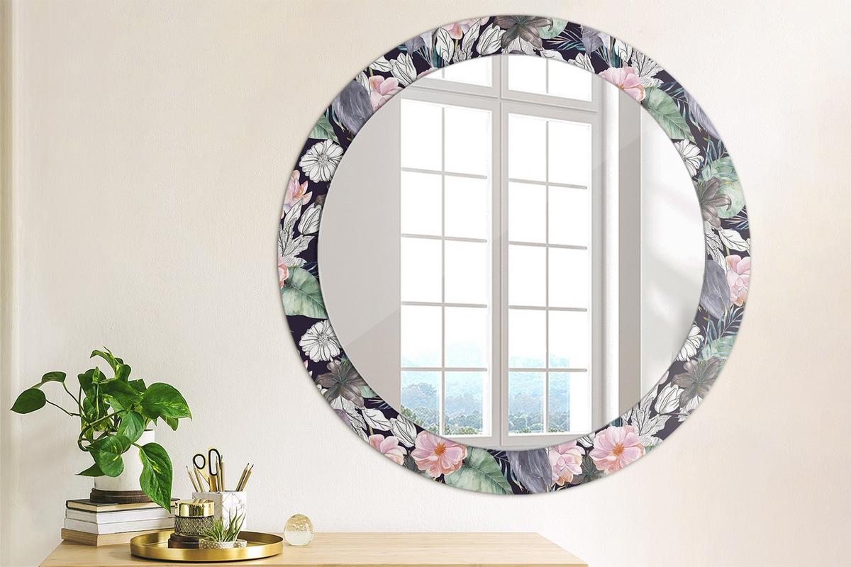 SPIEGEL Rund Ø 80 cm mit Aufdruck - Multicolor, Glas (80/80/0.4cm) - Wallfluent