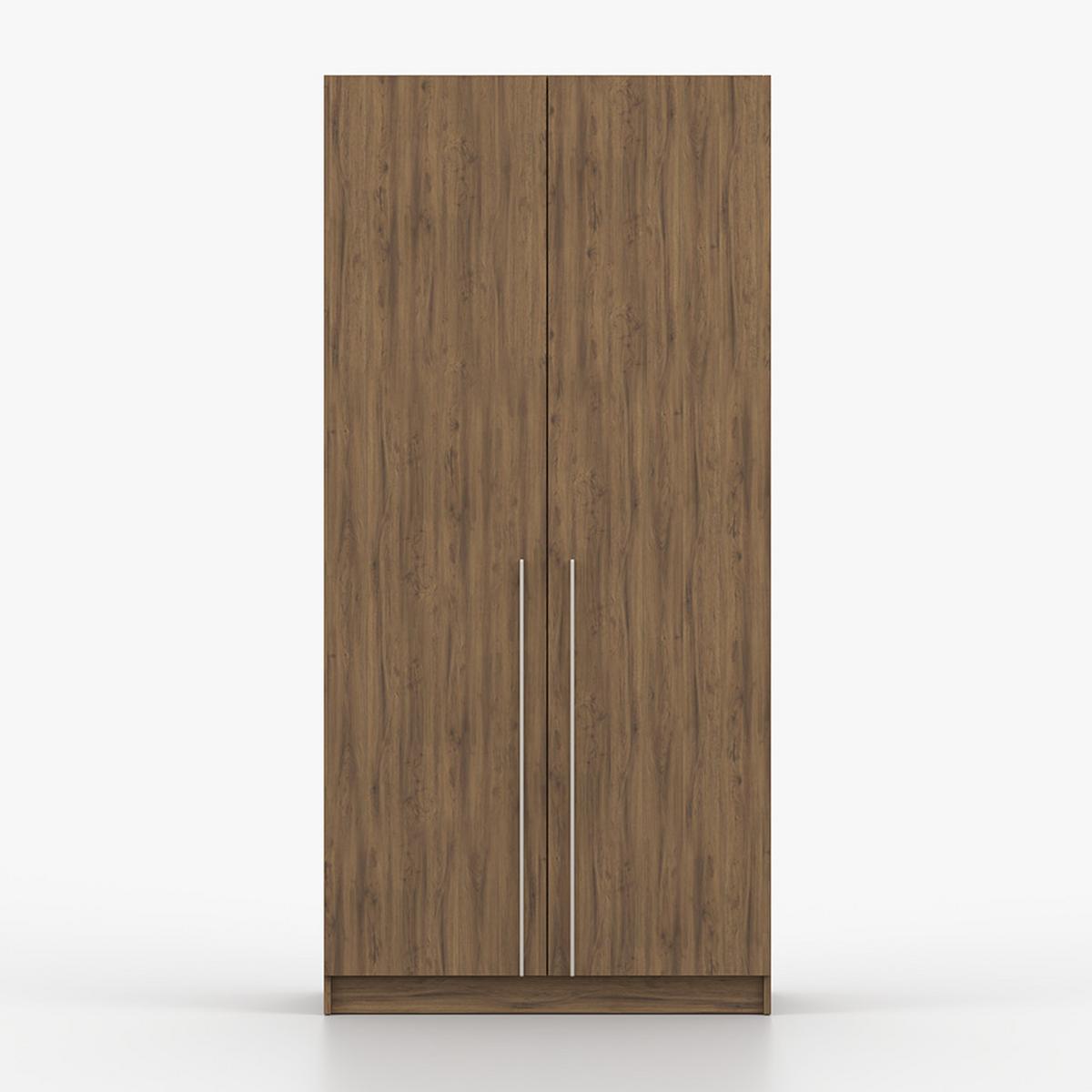 DREHTÜRENSCHRANK ROSA III 2D 100/210/55, 2-türig, Nussbaum - Kaschmir/Nussbaumfarben, Holzwerkstoff (100/210/55cm) - imoebel24