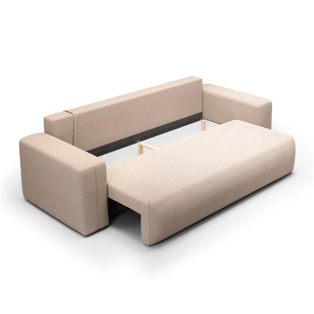 SOFA Bliss 3 Sitzplätze Beige - Beige, Holz (252/72/97cm) - Petits-meubles