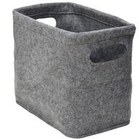 AUFBEWAHRUNGKORB FILZ 27/17, grau - Grau, Kunststoff (17/22.5/27cm) - Dunedesign