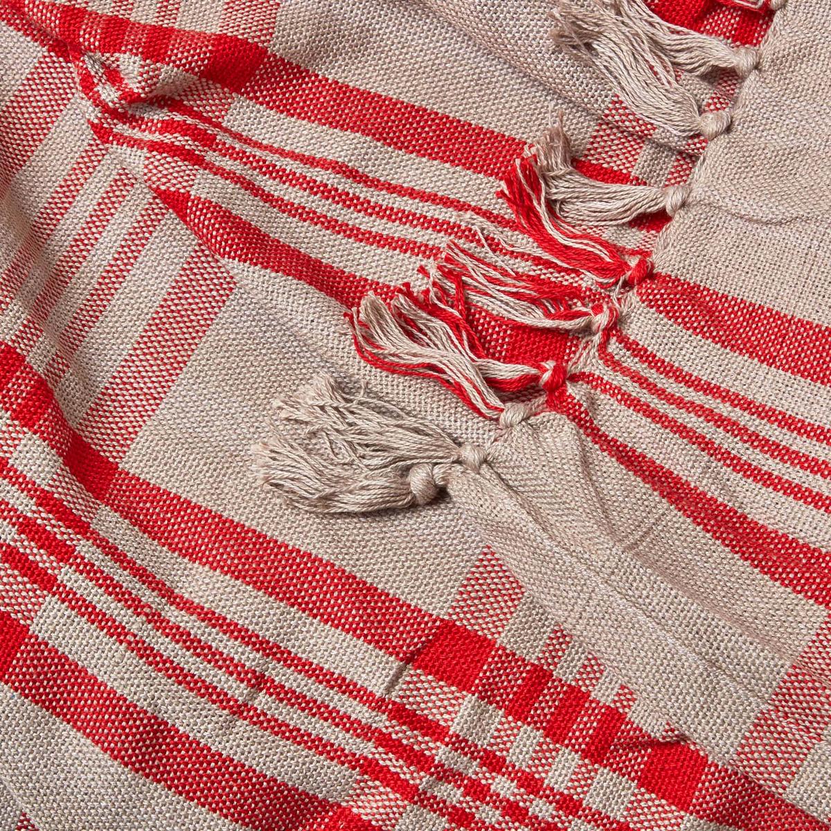 ÜBERWURF 255/360 cm, Schottenkaro, 100% Baumwolle - Dunkelrot, Textil (255/360cm) - Homescapes