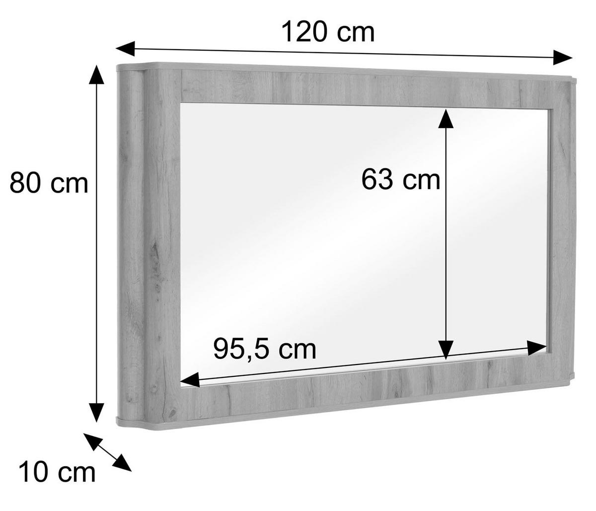 SPIEGEL Braun - Braun, Holz (120/80/10cm) - MCW