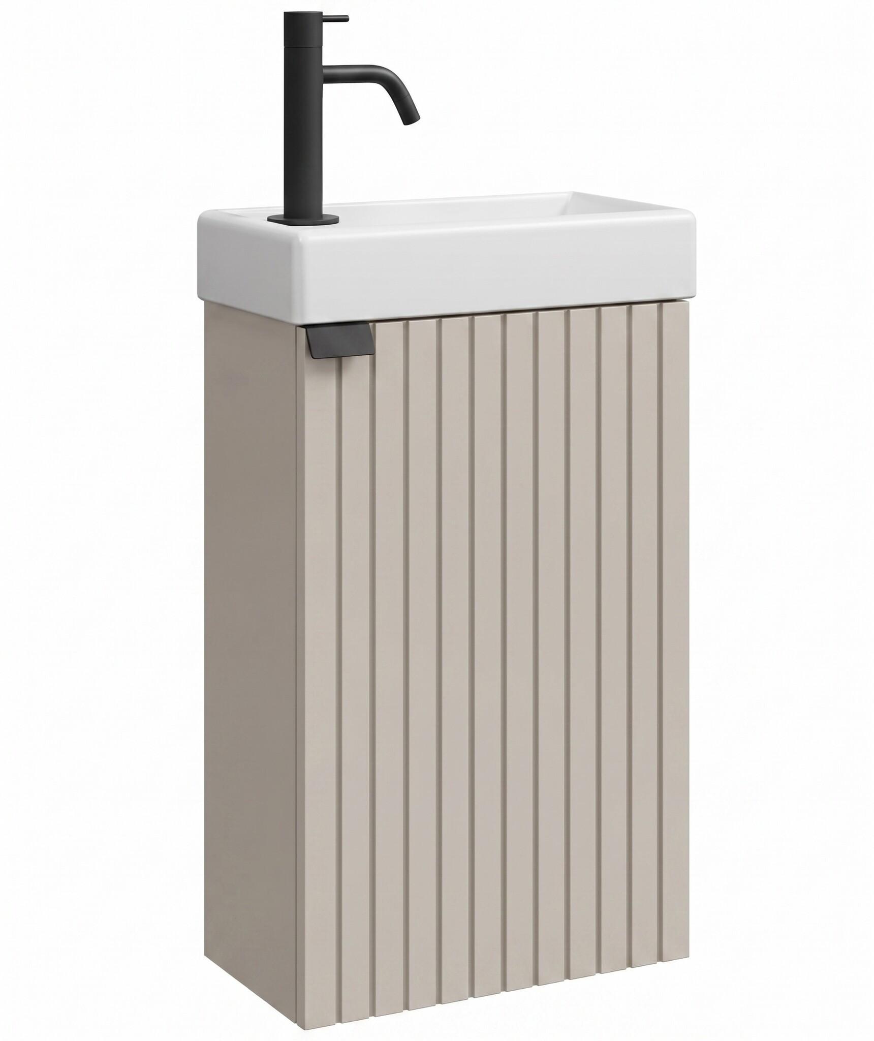 GÄSTE-WC-MÖBELSET Bosco 2 Teile Cashmere - 40 x 22 x 68 cm - Kaschmir, Holz (40/68/22cm) - Badplaats