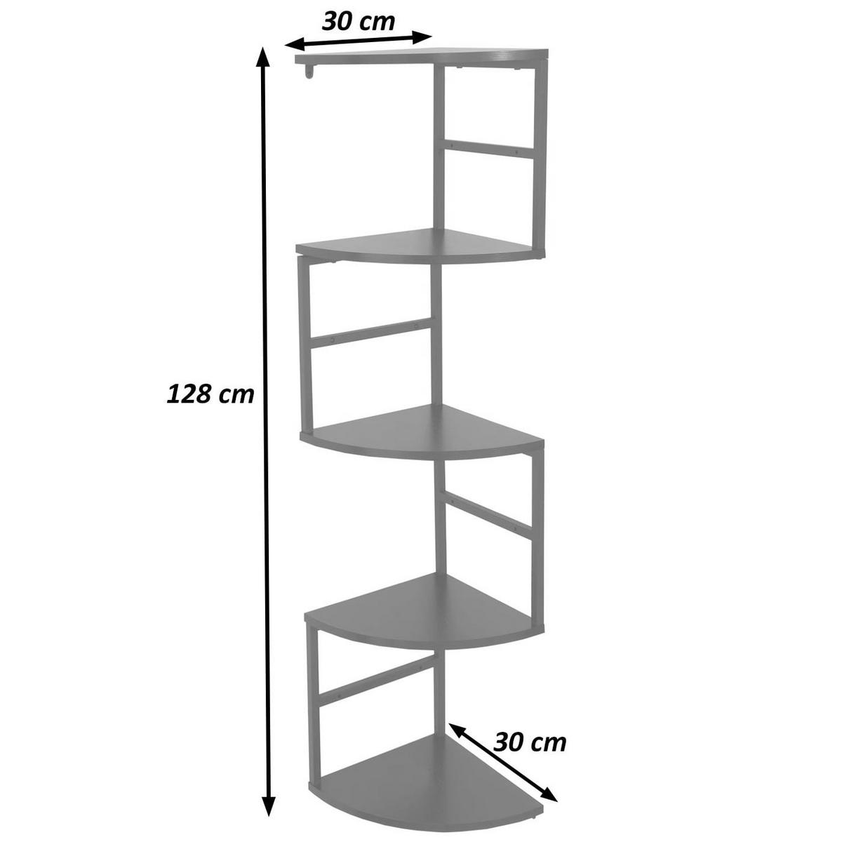 ECKREGAL Schwarz - Schwarz, Metall (30/128/30cm) - MCW