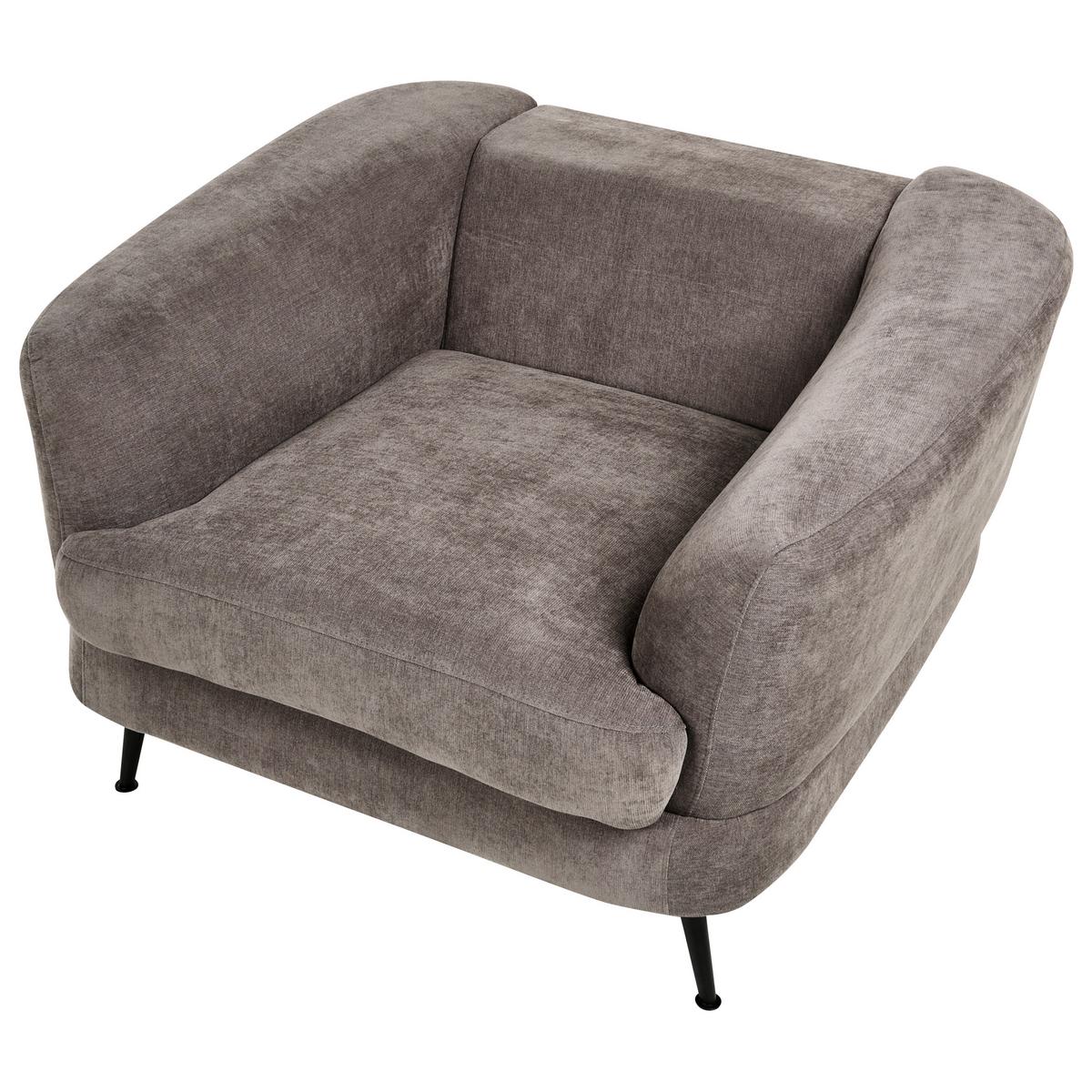 SESSEL Chenillegewebe Taupe Kjaer - Taupe, Textil (100/100/100cm) - Beliani