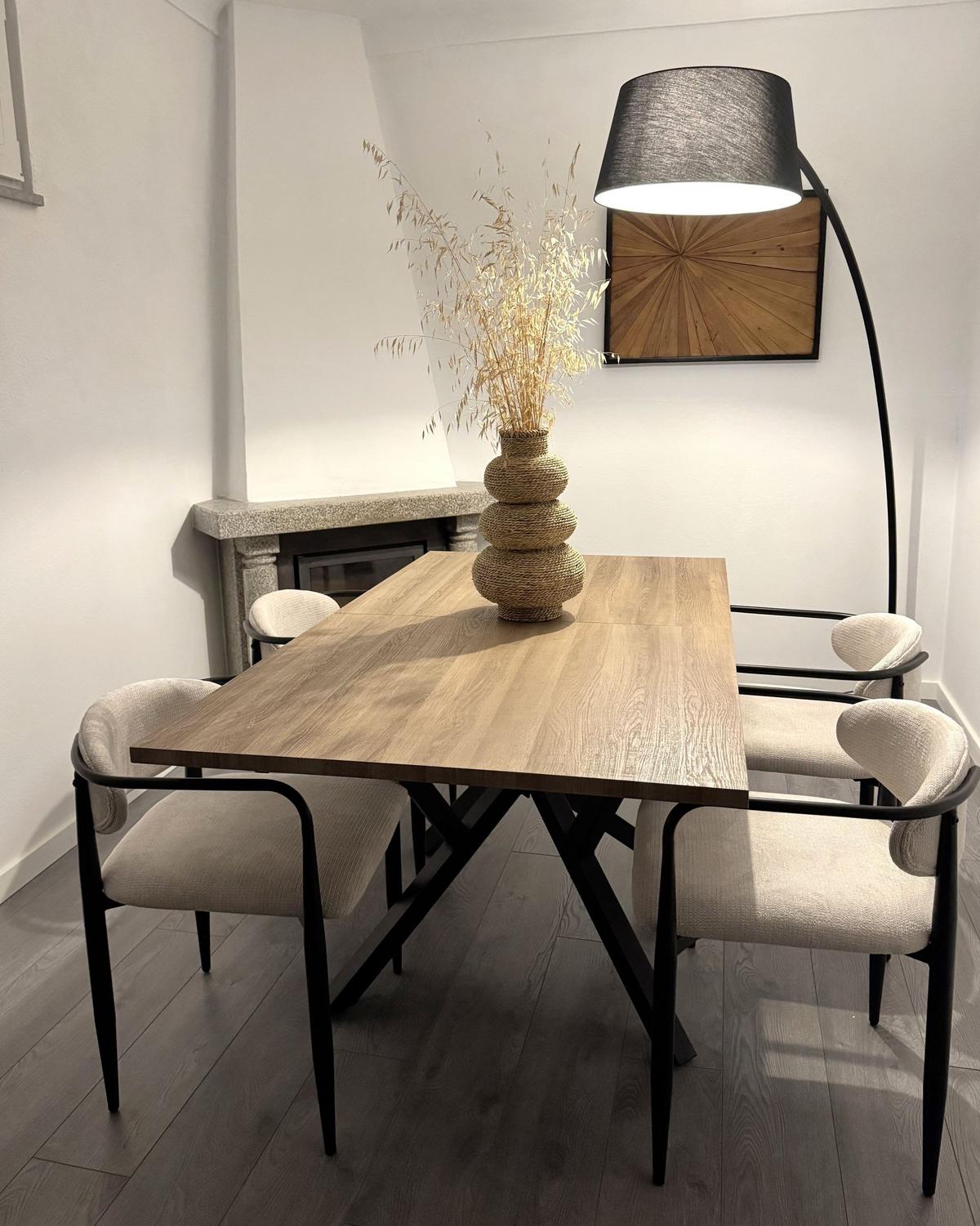 ESSTISCH ausziehbar Hellbraun 160-200/90 cm Ansell - Hellbraun, Holzwerkstoff (160/90/77cm) - Beliani