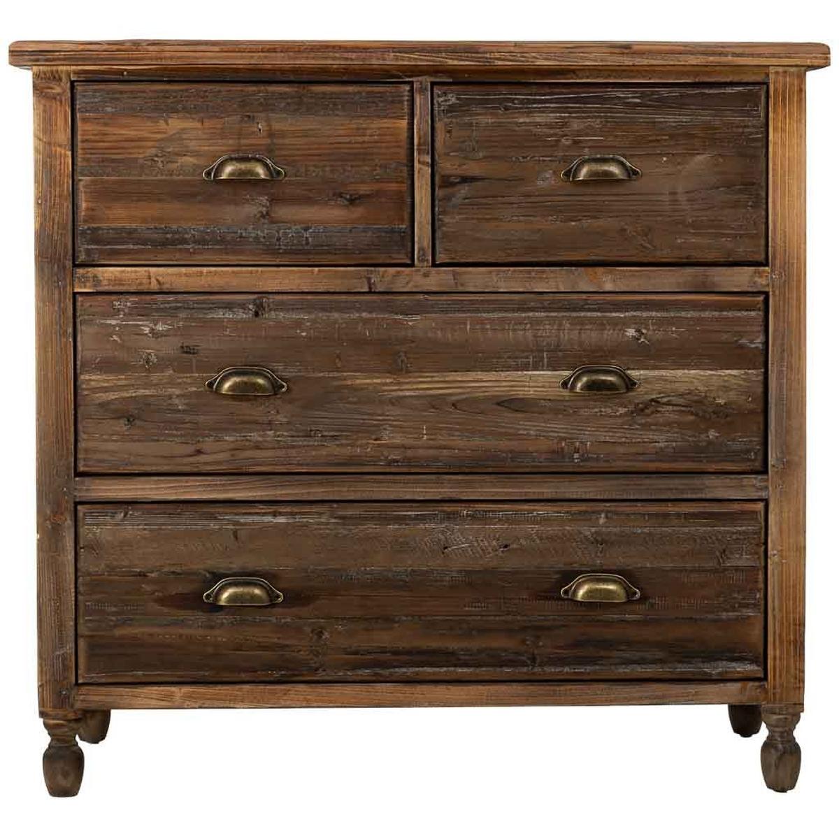 HOLZKOMMODE mit 4 schubladen 100x40x93 cm - Braun, Holz (100/93/40cm) - Wanderlust