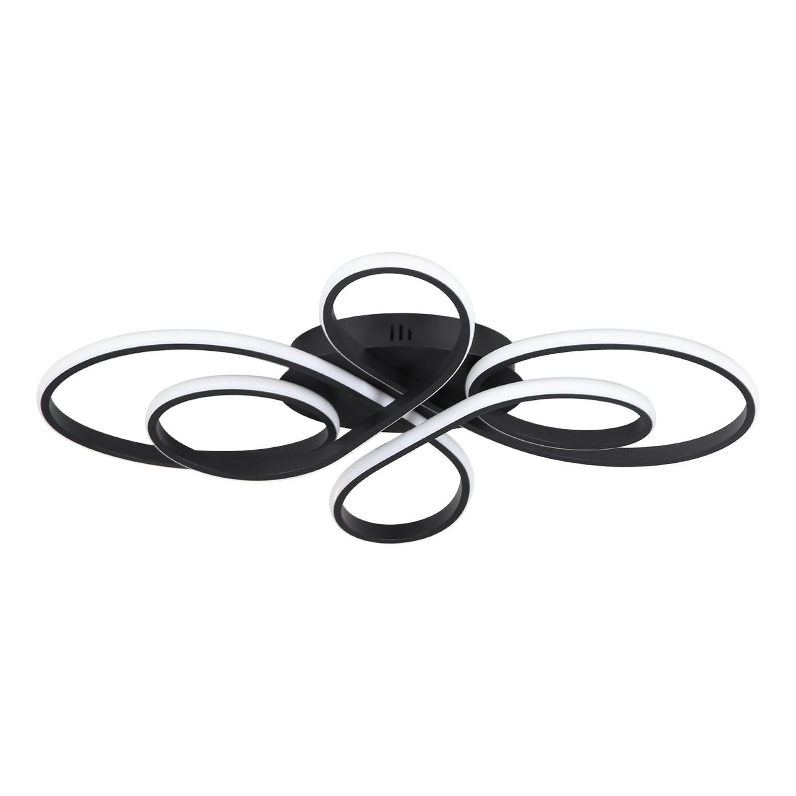 LED-DECKENLEUCHTE Alaric 100/58/9 cm - Schwarz, Metall (100/58/9cm) - Nettlife
