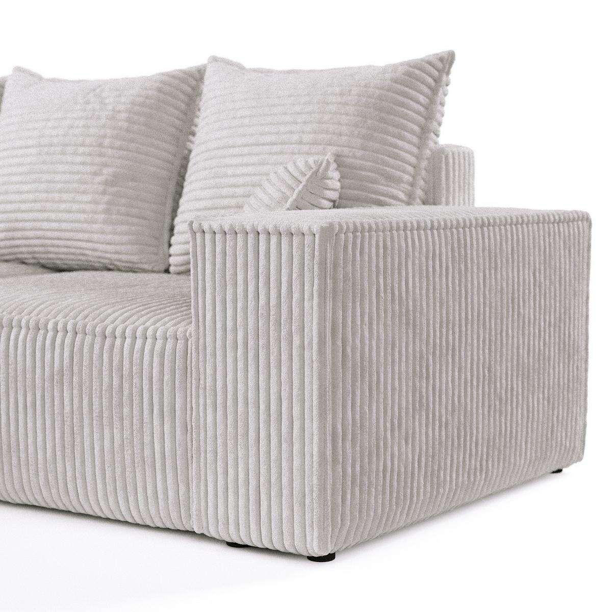 ECKSOFA SENSO mit Schlaffunktion Grau im Tilia Stoff - Schwarz/Grau, Holz/Holzwerkstoff (255/148cm) - AltaBeds