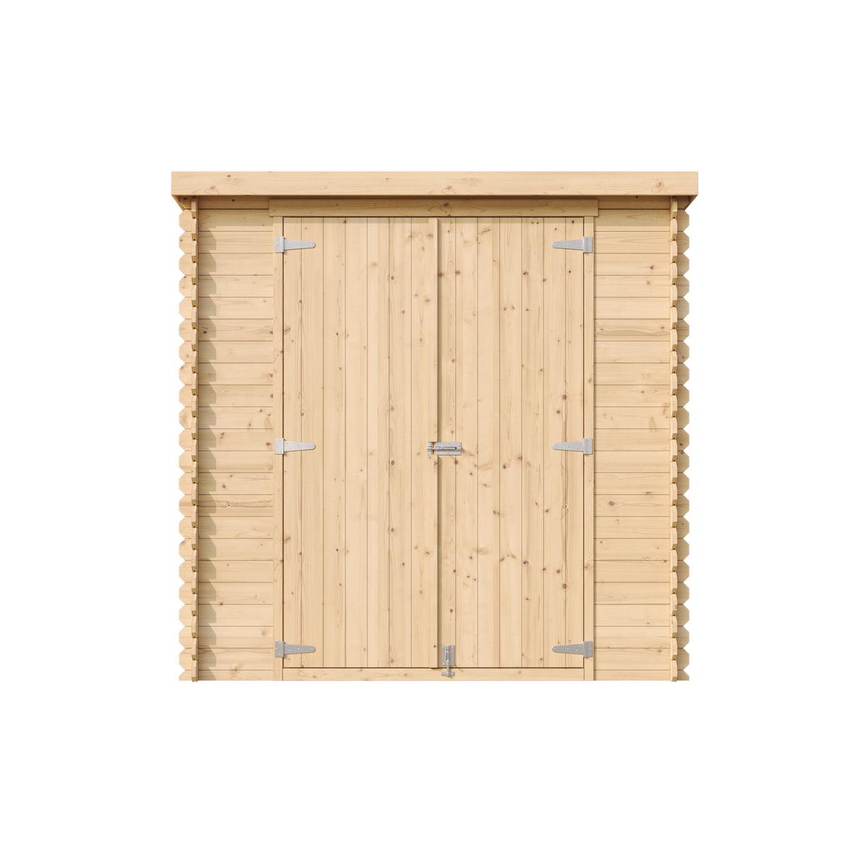 HOLZ-GARTENHAUS 2,22 m² – TIMBELA M311C1 - Naturfarben, Holz (204/200/142cm) - Timbela