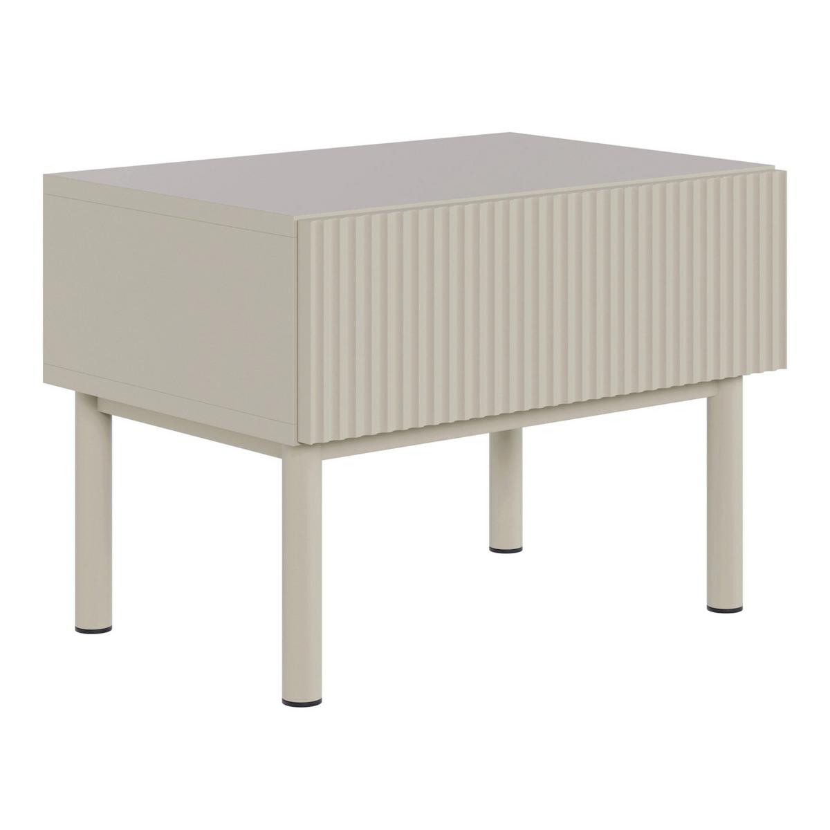 NACHTTISCH Veldio New Greige 50 cm - Taupe, Holzwerkstoff/Metall (50/44/35.6cm) - Selsey