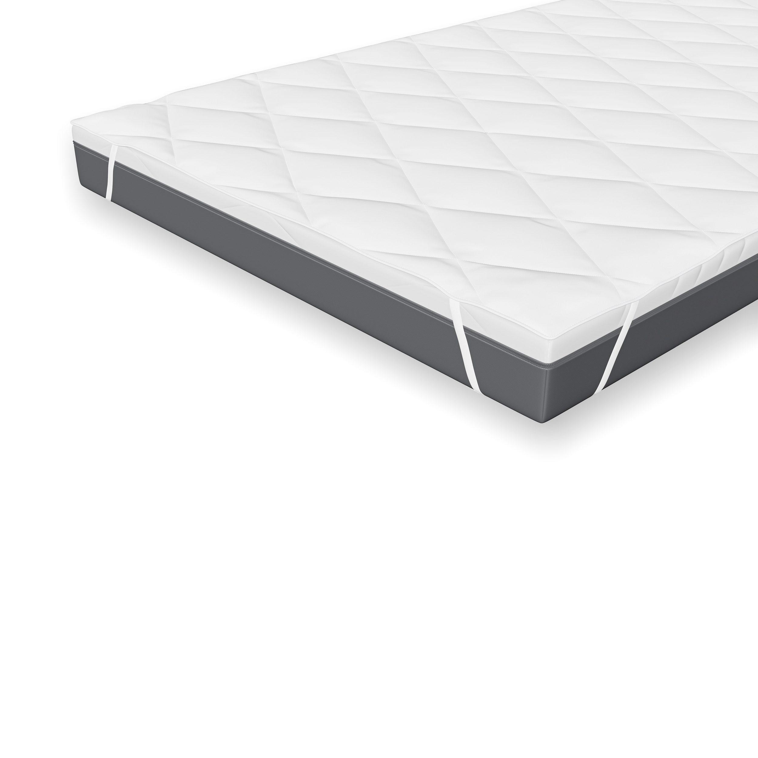 TOPPER für ruhigen Schlaf auf harter Matratze 160 x 200 cm - Weiß, Textil (160/200cm) - Schlaftroll