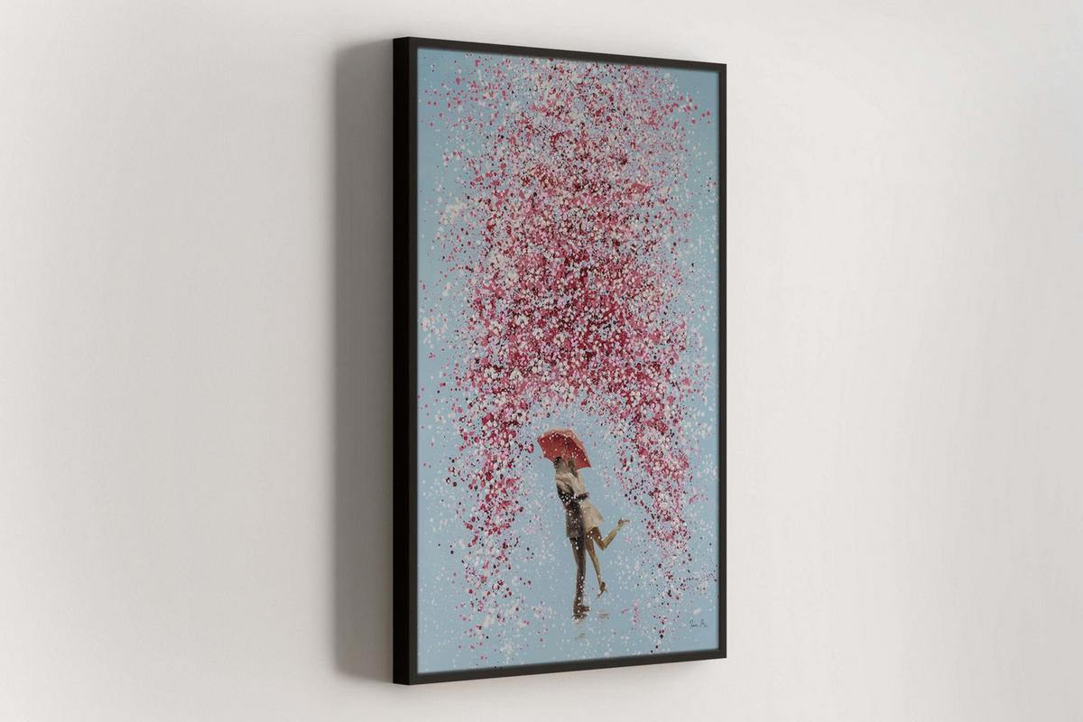 ACRYLBILD HANDGEMALT 80/120 cm - Blau/Pink, Holz/Textil (80/120cm) - KUNSTLOFT