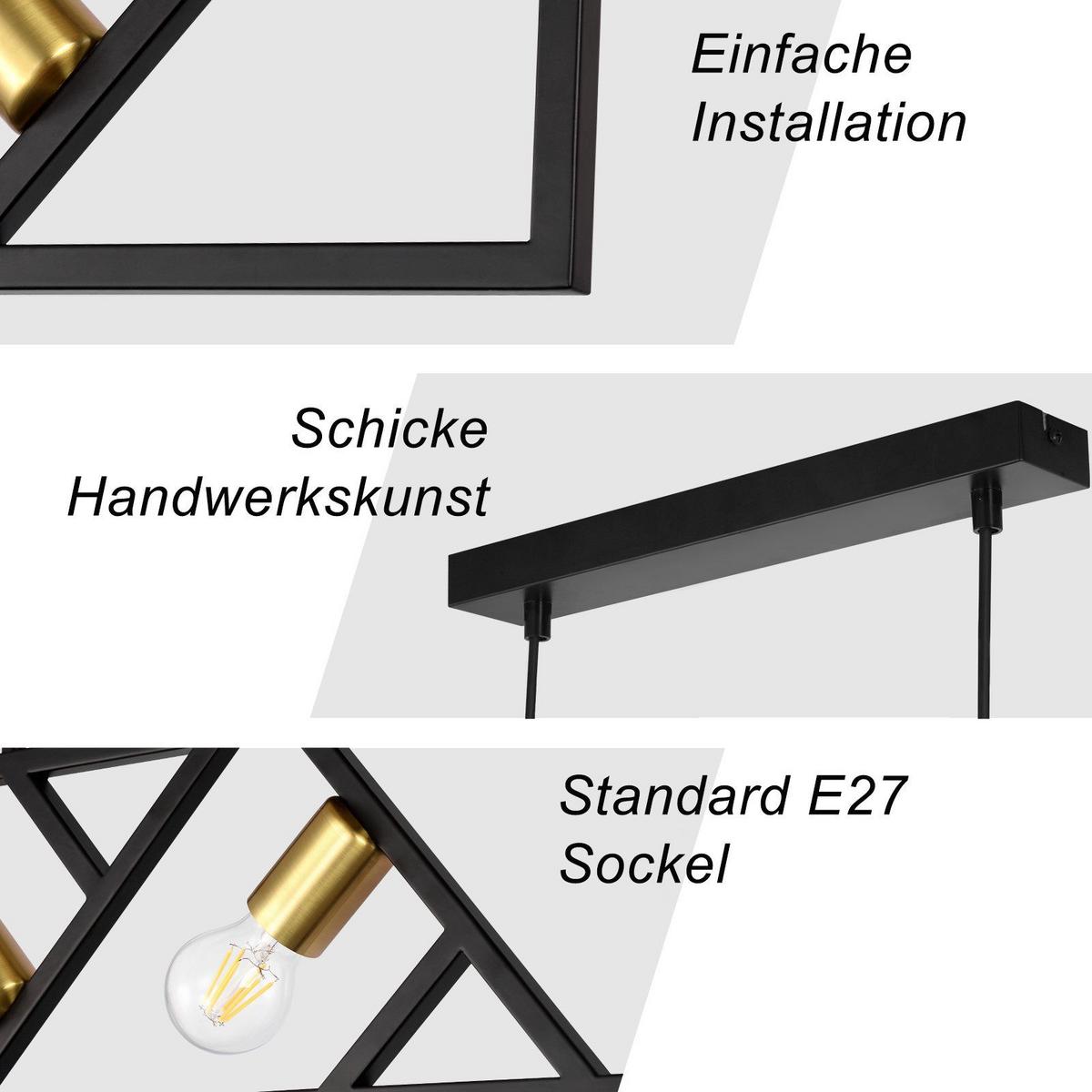 PENDELLEUCHTE Hoffnung 100/5/200 cm - Schwarz, Metall (100/5/200cm) - Nettlife