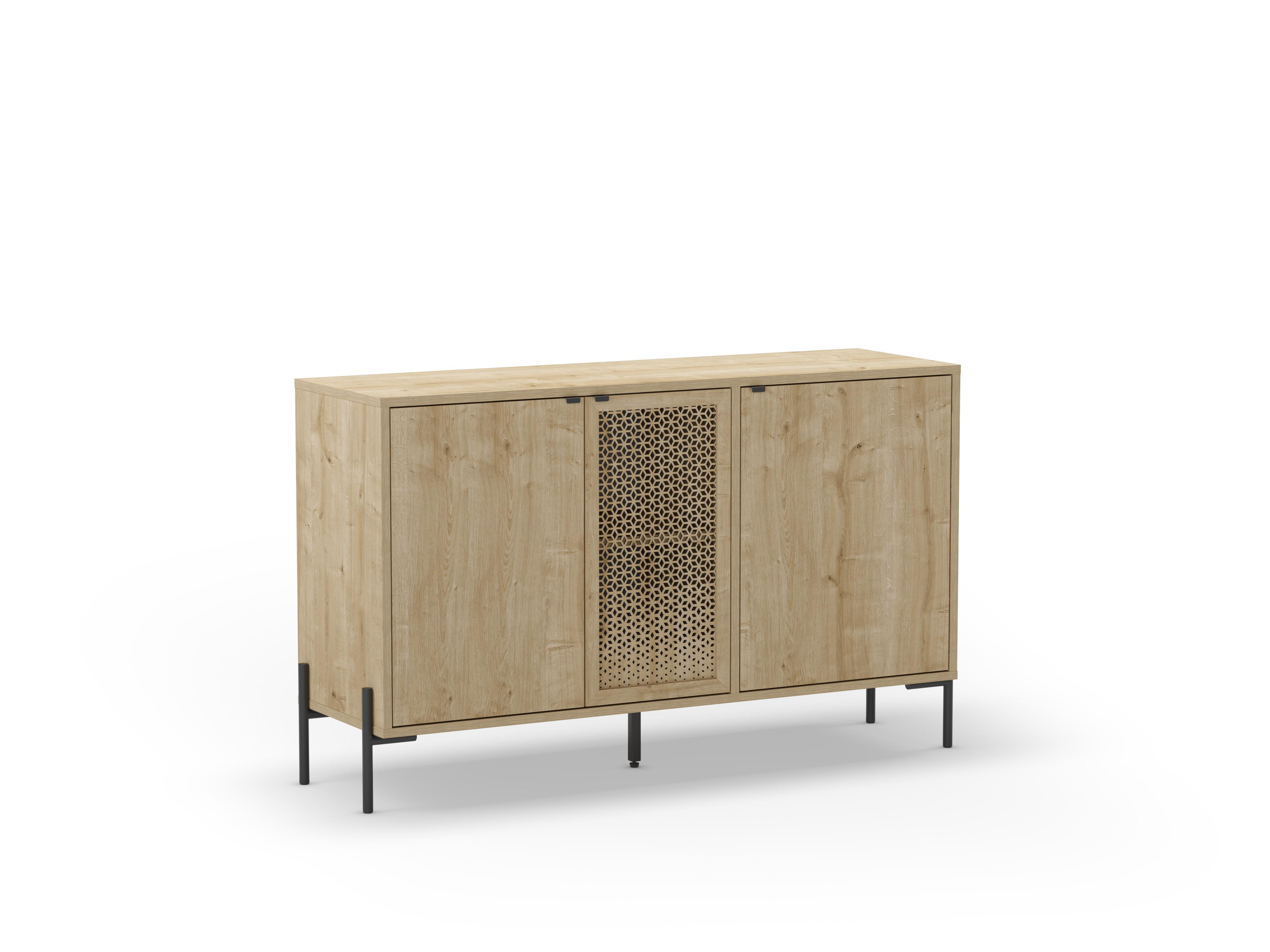 KOMMODE Inca Braun 125.6/40/80.5 cm - Braun, Holz (40/80.5/125.6cm) - Calicosy