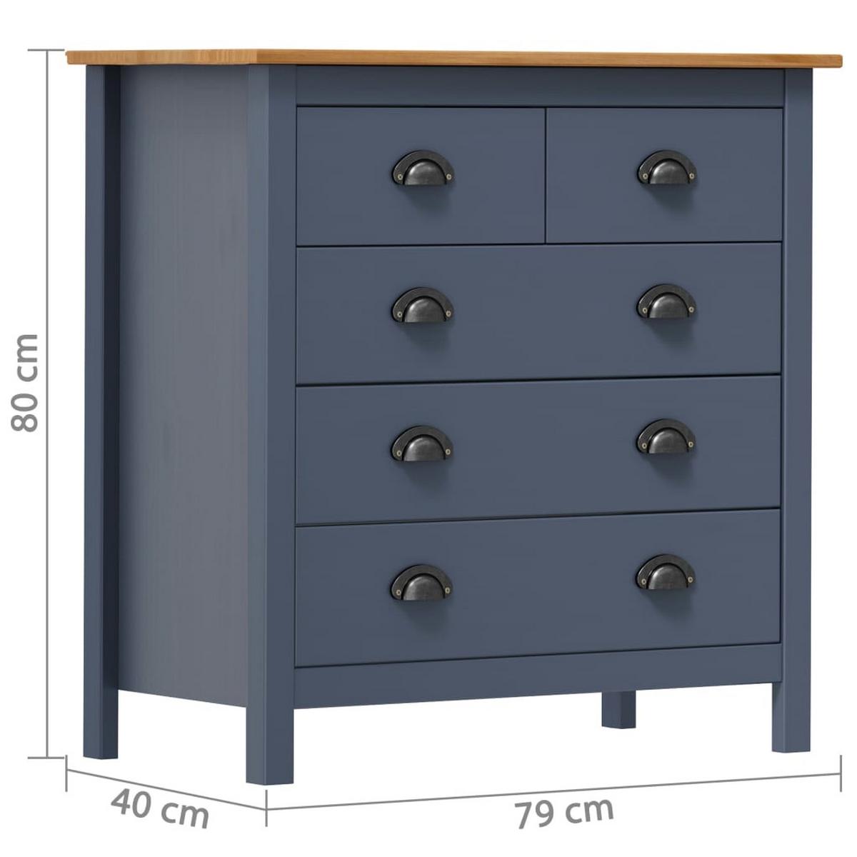 KOMMODE Cook 79/40/80 cm - Grau, Holzwerkstoff (79/80/40cm) - Nettlife