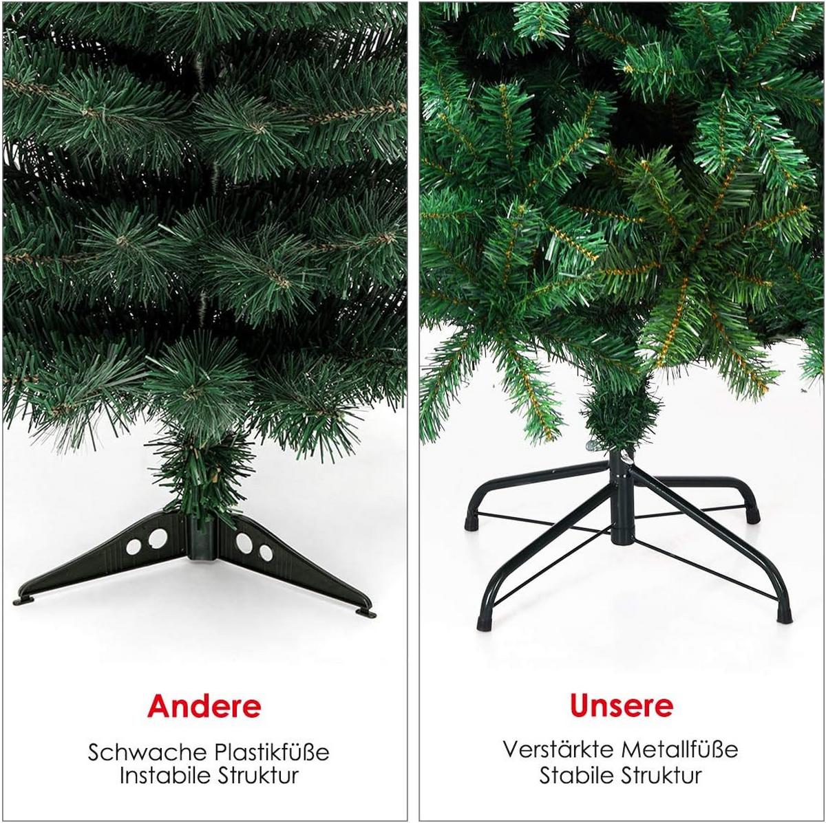 WEIHNACHTSBAUM Grün - Grün, Kunststoff (180cm) - COSTWAY