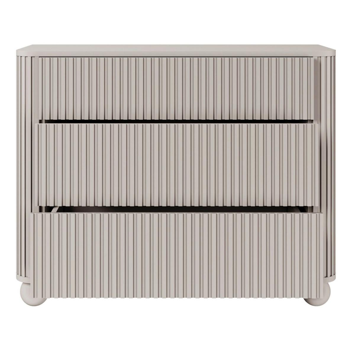 KOMMODE Arvello Greige 93 cm - Taupe, Holz/Holzwerkstoff (93.2/83.8/38cm) - Selsey