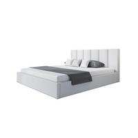 BETT 90x200 - Polsterbett mit Bettkasten und Metallrahmen - Modern Betten - Weicher Jasminstoff - Kollektion Tokio, Weiß - Weiß, Holz/Textil (90/200cm) - Alpi-Möbel