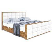 BOXBETT mit Matratze H3 und Lattenrost - LOLLI2-Z - 180x200 - Weiß Kunstleder - Weiß, Holzwerkstoff (180/200cm) - ALTDECOR