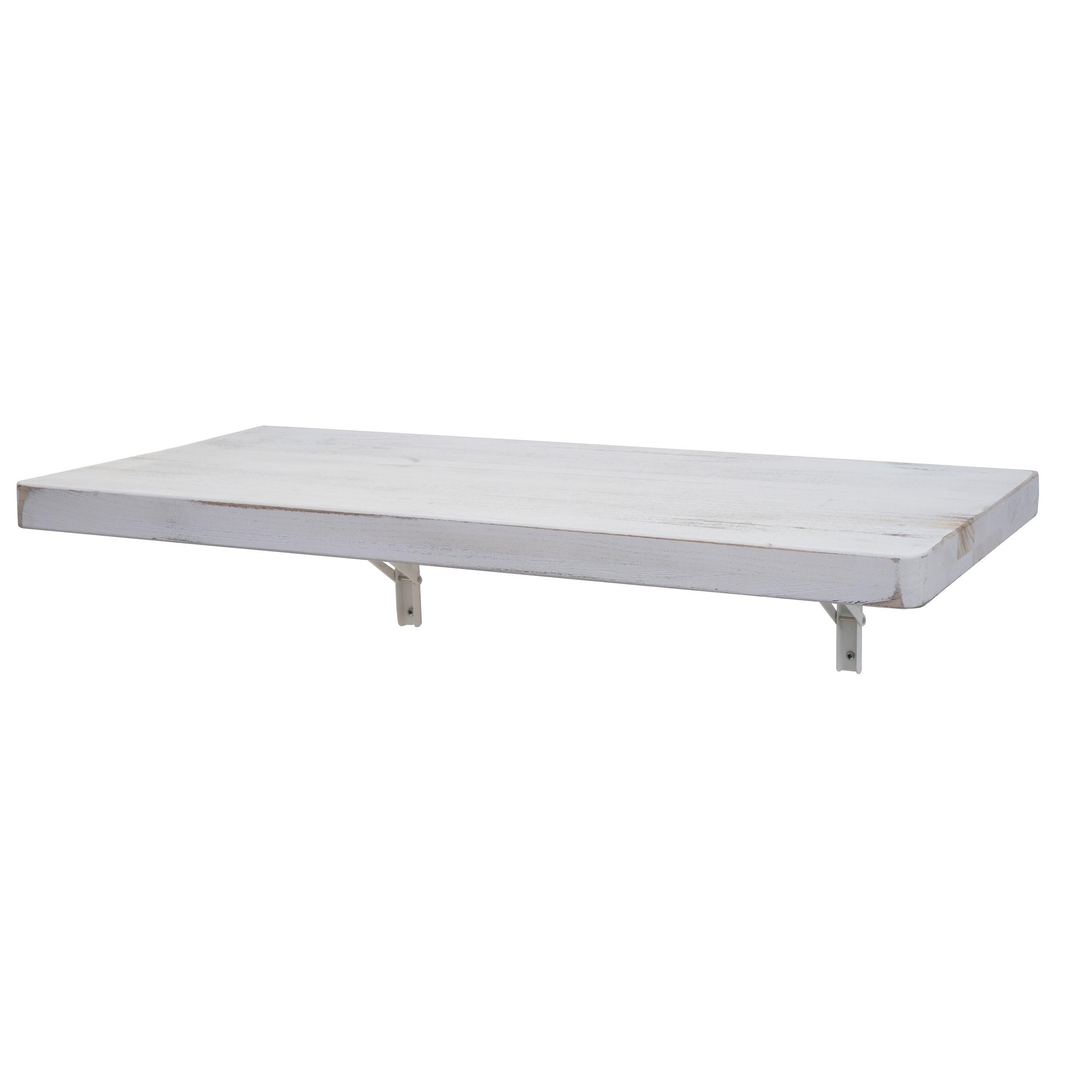 WANDTISCH KLAPPBAR rechteckig Reinweiß - Weiß, Holz (100/20/50cm) - MCW